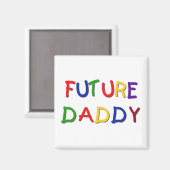 Future Daddy Primary Colors Tシャツとギフト マグネット (正面/裏面)