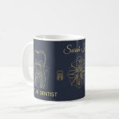 Future Dentist | ビンテージ歯のイラスト入り歯科医師グッズ コーヒーマグカップ (正面左)