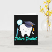 Future dentist graduation dental hygiene school カード (黄色い花)