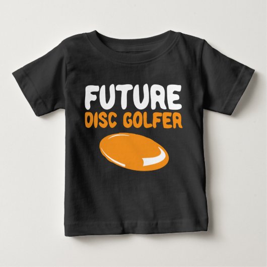 Future Disc Golfer Disc Golf Buddy Baby Boy Kid ベビーTシャツ (正面)