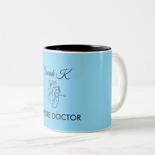 Future Doctor Custom Name Medical Student Coffee M ツートーンマグカップ (正面右)