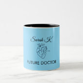 Future Doctor Custom Name Medical Student Coffee M ツートーンマグカップ (中央)