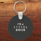 Future Doctor Grunge Typography Design キーホルダー (正面)