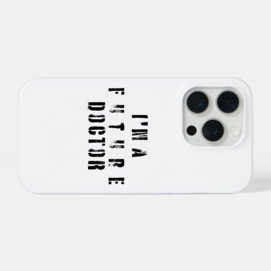 Future Doctor Grunge Typography Design iPhoneケース (裏面横)