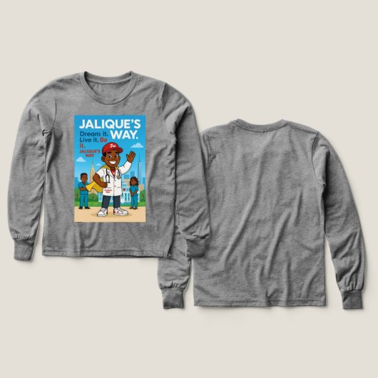 Future Doctor Kid's Long Sleeve Tee (デザイン 正面＆背面)