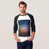 Future Dusk – Neon Desert Fox Design Tシャツ (正面フル)