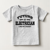 Future Electrician Like My Daddy ベビーTシャツ (正面)