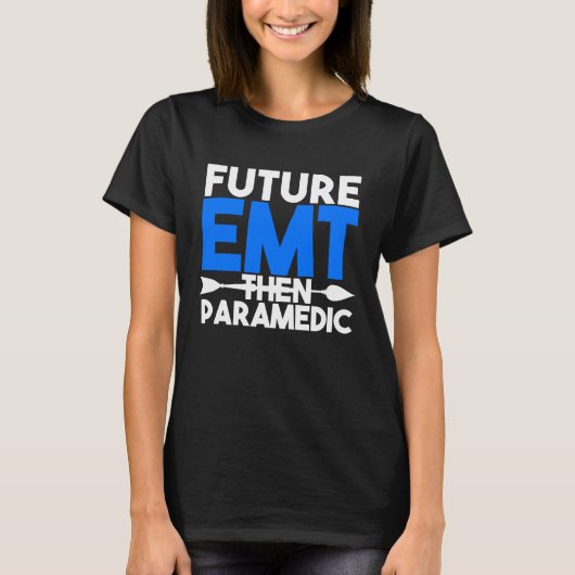 Future EMT Then Paramedic EMS First Responder Kids Tシャツ (正面)
