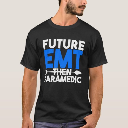 Future EMT Then Paramedic EMS First Responder Kids Tシャツ (正面)