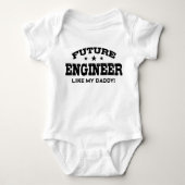 Future Engineer Like My Daddy ベビーボディスーツ (正面)