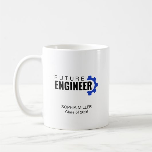 Future Engineer Personalized Graduation コーヒーマグカップ (左)