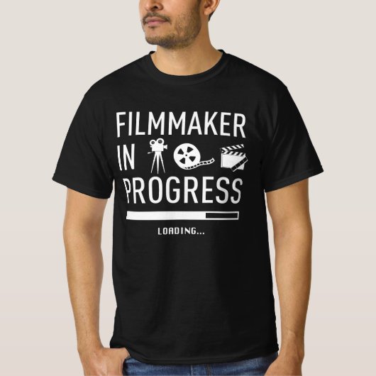 Future Film Maker in Progress - Film Student Tシャツ (正面)