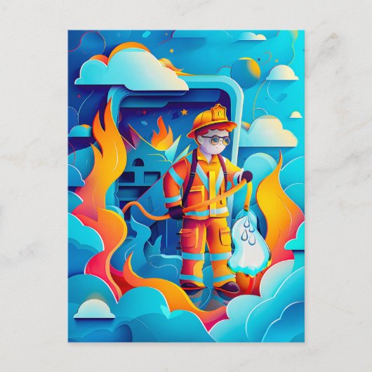 Future Firefighter Dream for Kids シーズンポストカード (正面)