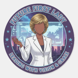 Future First Lady Sticker Empowerment Leadership ラウンドシール