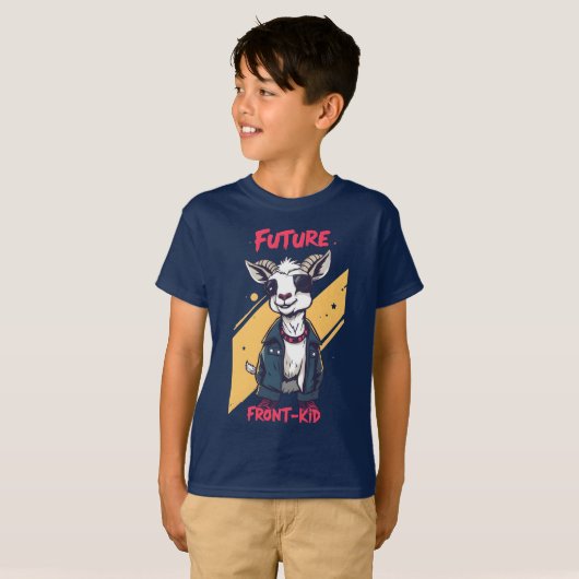 Future Frint-Front-Kid - Cool Goat Playground Punk Tシャツ (正面フル)