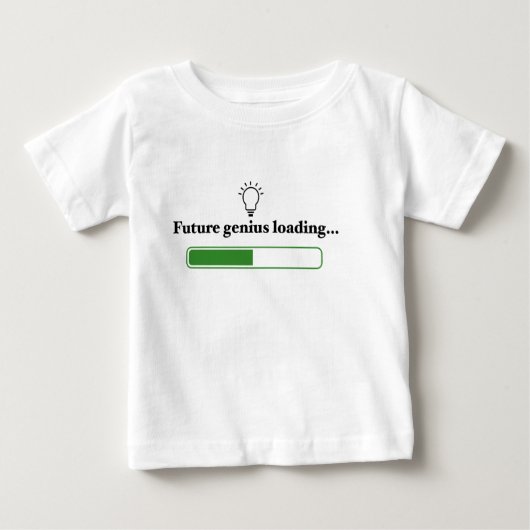 Future Genius Loading – テク感動的テック&学ズ ベビーTシャツ (正面)