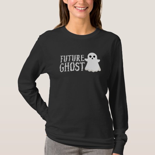Future Ghost Simple Halloween Costume Scary Ghost  Tシャツ (正面)