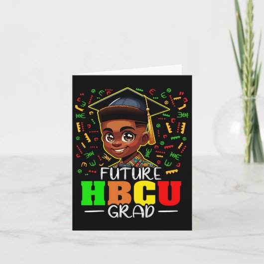 Future Hbcu卒業式ブラックボーイグラードHbcu カード (正面)