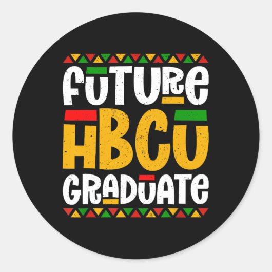 Future Hbcu大学院歴史学ブラックカレッジスタッド ラウンドシール (正面)