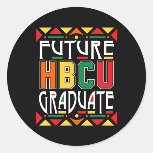 Future Hbcu大学院歴史学ブラックカレッジユニ ラウンドシール (正面)