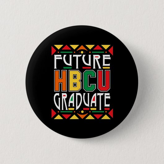 Future Hbcu大学院歴史学ブラックカレッジユニ 缶バッジ (正面)