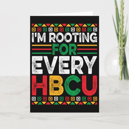 Future HBCU ブラックヒストリー月間 私はEvを応援しています カード (正面)