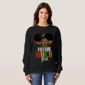 Future HBCU Grad Afro African Black Girls Kid Futu スウェットシャツ (正面フル)