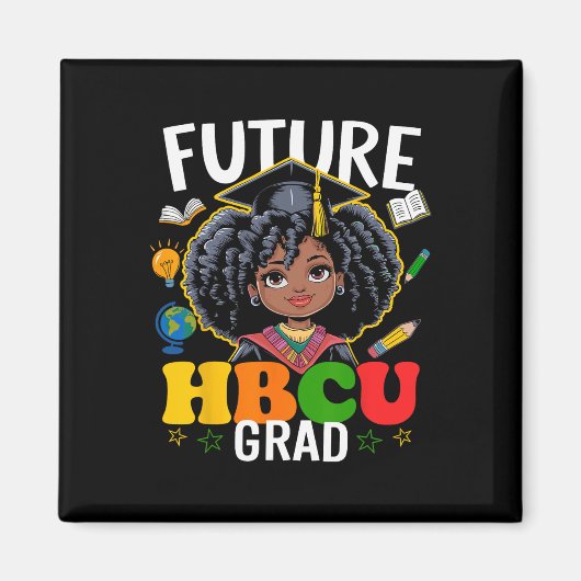 Future Hbcu Grad Afro Kids Black History Month マグネット (正面)