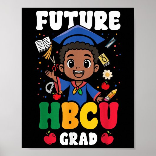 Future Hbcu Grad Boy Black History College Gradeta ポスター (正面)