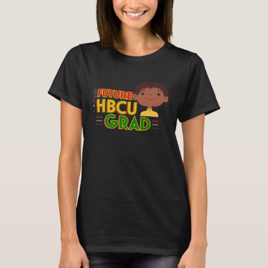 Future HBCU Grad Cute Boy African American Black H Tシャツ (正面)