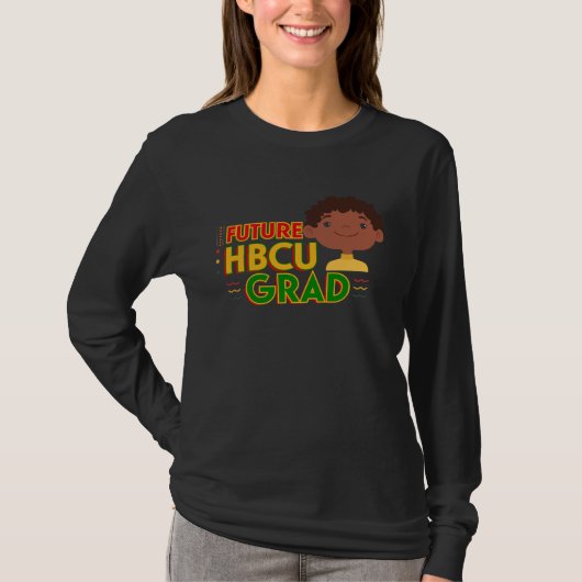 Future HBCU Grad Cute Boy African American Black H Tシャツ (正面)