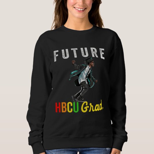 Future HBCU Grad History Black College Youth Kids  スウェットシャツ (正面)
