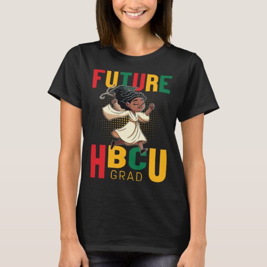 Future HBCU Grad History Black College Youth Kids  Tシャツ (正面)