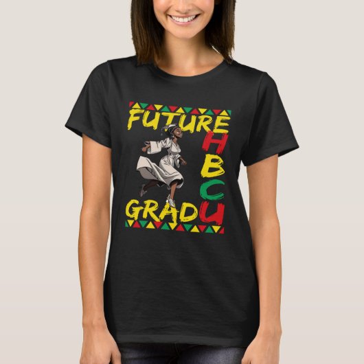Future HBCU Grad History Black College Youth Kids  Tシャツ (正面)