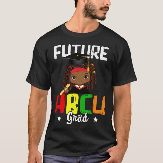 Future HBCU Grad Melanin Afro Black Girl College G Tシャツ (正面)