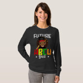 Future HBCU Grad Melanin Afro Black Girl College G Tシャツ (正面フル)