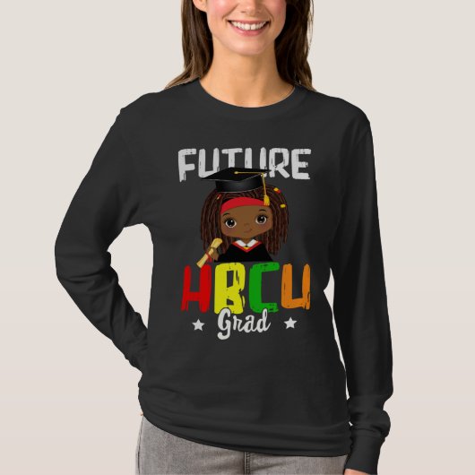 Future HBCU Grad Melanin Afro Black Girl College G Tシャツ (正面)