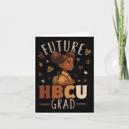 Future Hbcu Grad Shirt - Afro Black Girl Gradation カード (正面)