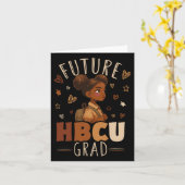 Future Hbcu Grad Shirt - Afro Black Girl Gradation カード (黄色い花)