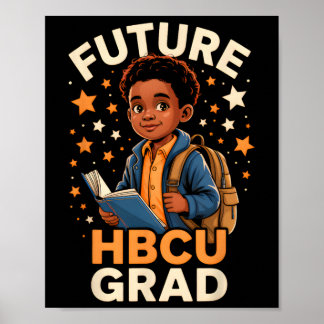 Future Hbcu Graduate Afro Black Boy College Gradua ポスター