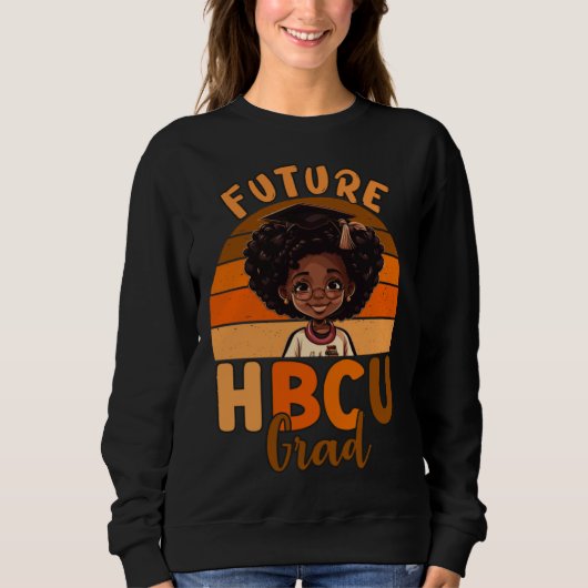 Future HBCU Graduate Afro Black College Graduation スウェットシャツ (正面)