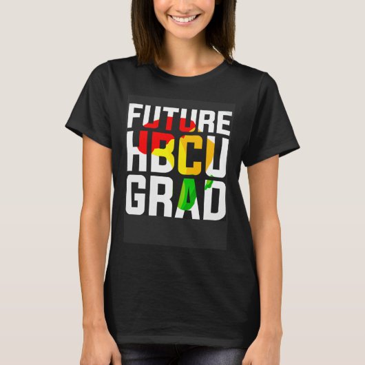 Future Hbcu Graduate Afro Black Girls College Grad Tシャツ (正面)