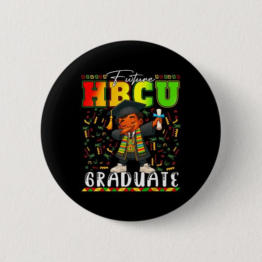 Future Hbcu Graduate Black History Month College B 缶バッジ (正面)