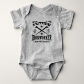 Future Ironworker Like My Daddy ベビーボディスーツ (正面)