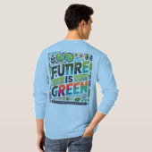 Future Is Green — エコポップタイポグラフィー Tシャツ (裏面フル)