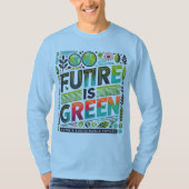 Future Is Green — Eco Pop Typography Tシャツ (正面)