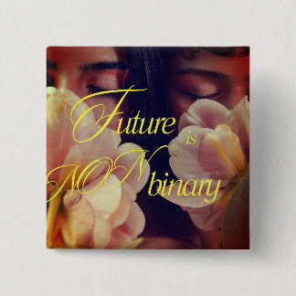 Future is Non-binary Floral Sticker 缶バッジ