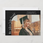 Future Looks Bright Black Curved Photo 案内状 (正面)