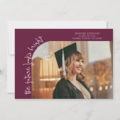 Future Looks Bright Cranberry Curved Photo 案内状 (正面)