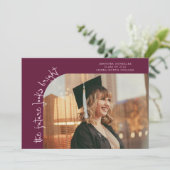 Future Looks Bright Cranberry Curved Photo 案内状 (スタンド正面)